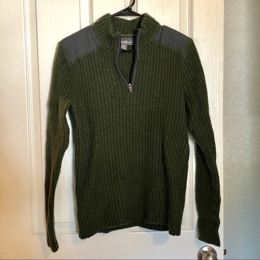 Eddie Bauer half zip wool blend pullover